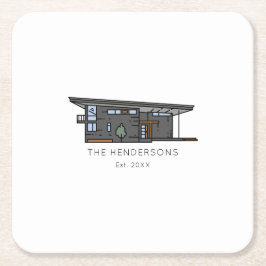 Posavasos Cuadrado De Papel Nuevo hogar moderno Fiesta de calentamiento de la 