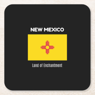 Posavasos Cuadrado De Papel Nuevo México, Tierra de Enchantment