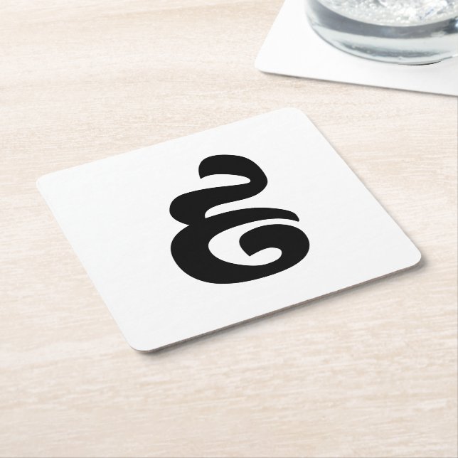 Posavasos Cuadrado De Papel Número camboyano 9 / Nueve / ៩ (Pram Buen) Jemer (En perspectiva)