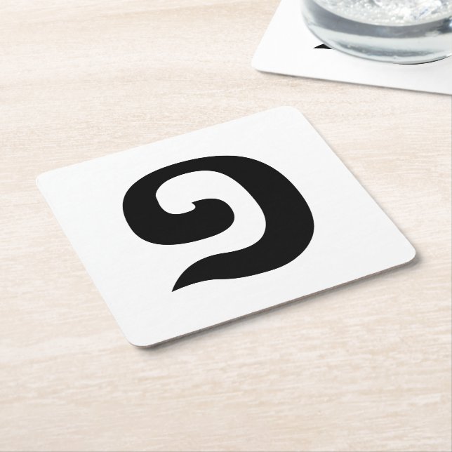 Posavasos Cuadrado De Papel Número de camboyano 1/1/១ (Muadi) Idioma khmer (En perspectiva)