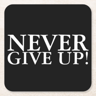 Posavasos Cuadrado De Papel Nunca se rindan las montañas Inspiradoras