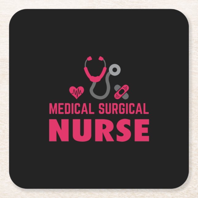 Posavasos Cuadrado De Papel Nurse Gift | Medical Surgical Nurse (Anverso)