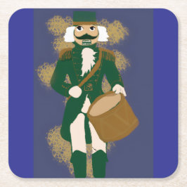 Posavasos Cuadrado De Papel Nutcracker Soldier Paper Coasters Navy Blue