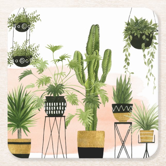 Posavasos Cuadrado De Papel Oasis interior (Anverso)