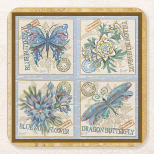 Posavasos Cuadrado De Papel Oficina de Creaciones G 