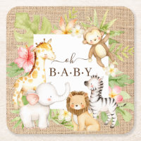 Oh Baby Jung Square Paper Coaster