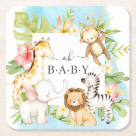 Posavasos Cuadrado De Papel Oh Baby Jungle