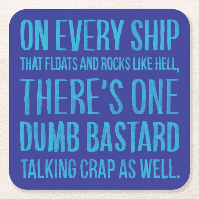 Posavasos Cuadrado De Papel On Every Ship (Anverso)