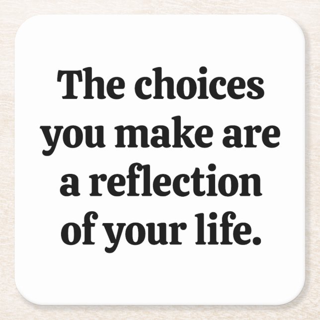 Posavasos Cuadrado De Papel Opciones que hace más barato el papel (Anverso)