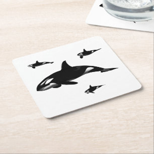 Posavasos Cuadrado De Papel Orca