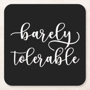 Posavasos Cuadrado De Papel Orgullo Y Prejuicio - Apenas Tolerable