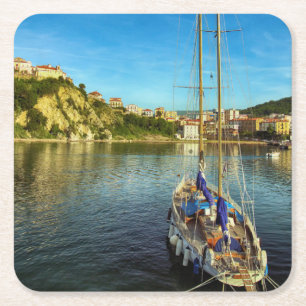 Posavasos Cuadrado De Papel Orilla inminente el Agropoli del barco