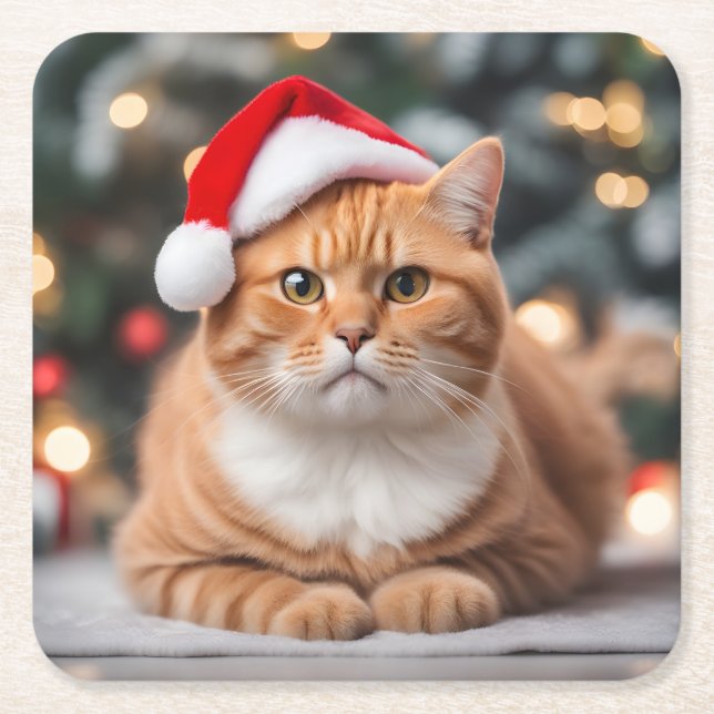 Posavasos Cuadrado De Papel Ornamento (Anverso)