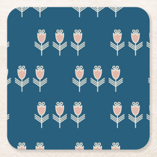 Posavasos Cuadrado De Papel Ornamento decorativo vintage