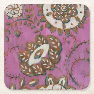Posavasos Cuadrado De Papel Ornamento radiante II