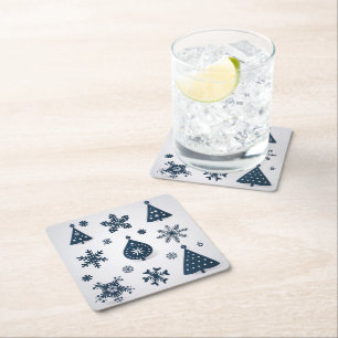 Posavasos Cuadrado De Papel Ornamentos de Navidad