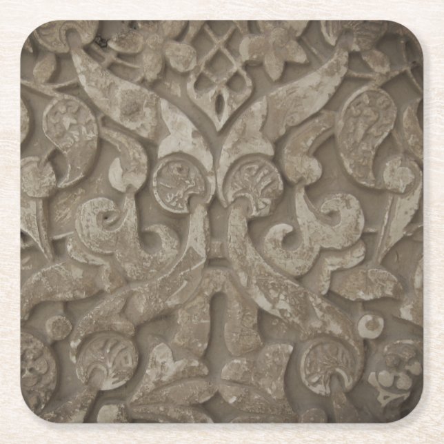 Posavasos Cuadrado De Papel Ornaments Personalizados Coasters (Anverso)