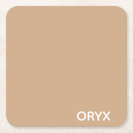 Posavasos Cuadrado De Papel Oryx color beige marrón