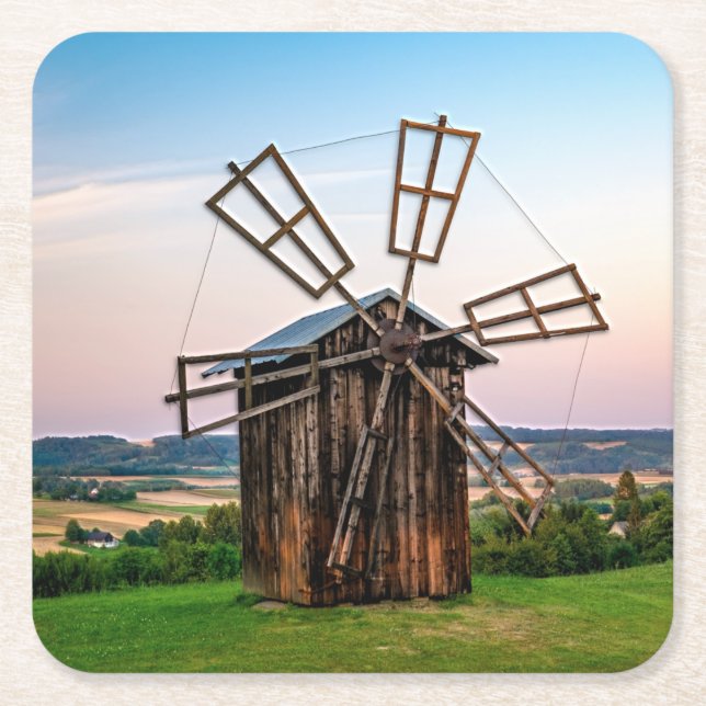 Posavasos Cuadrado De Papel Othouse Windmill (Anverso)