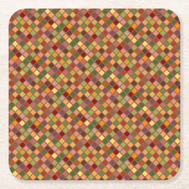 Posavasos Cuadrado De Papel Otoño cuadrado (Anverso)