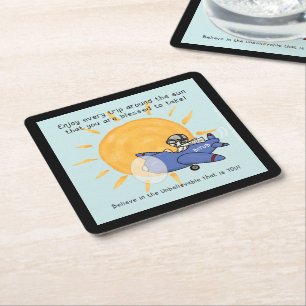 Posavasos Cuadrado De Papel Otro viaje alrededor del sol