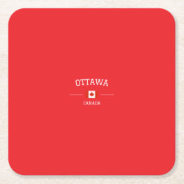 Posavasos Cuadrado De Papel Ottawa