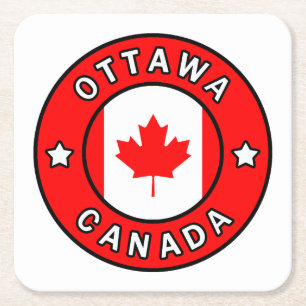 Posavasos Cuadrado De Papel Ottawa Canadá