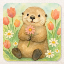 Otter con brotes de primavera