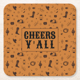 Posavasos Cuadrado De Papel ovaciones por el patrón occidental