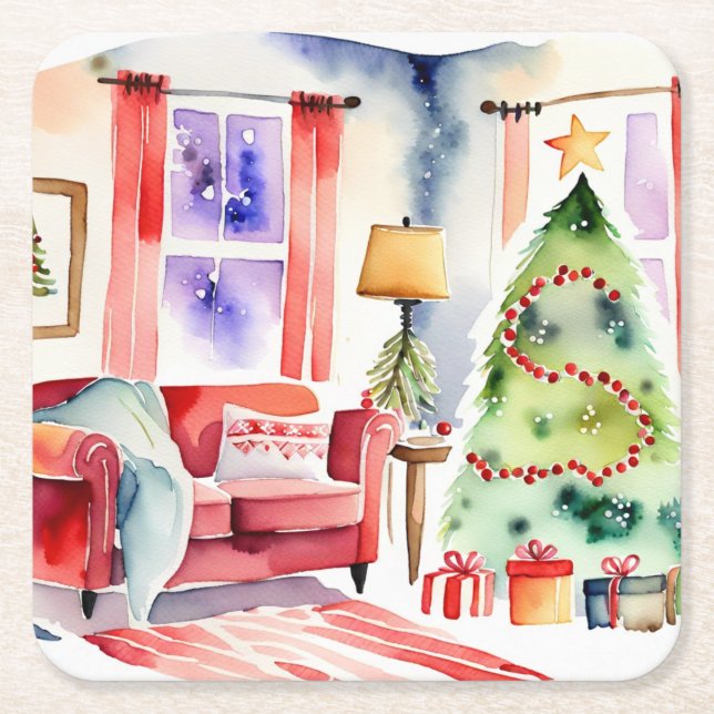 Posavasos Cuadrado De Papel Oven Mitt y Pot Holders (Anverso)