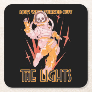 Posavasos Cuadrado De Papel ¡Oye! ¿Quién apagó las luces