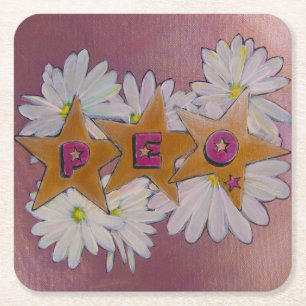 Posavasos Cuadrado De Papel P.E.O. Hermandad