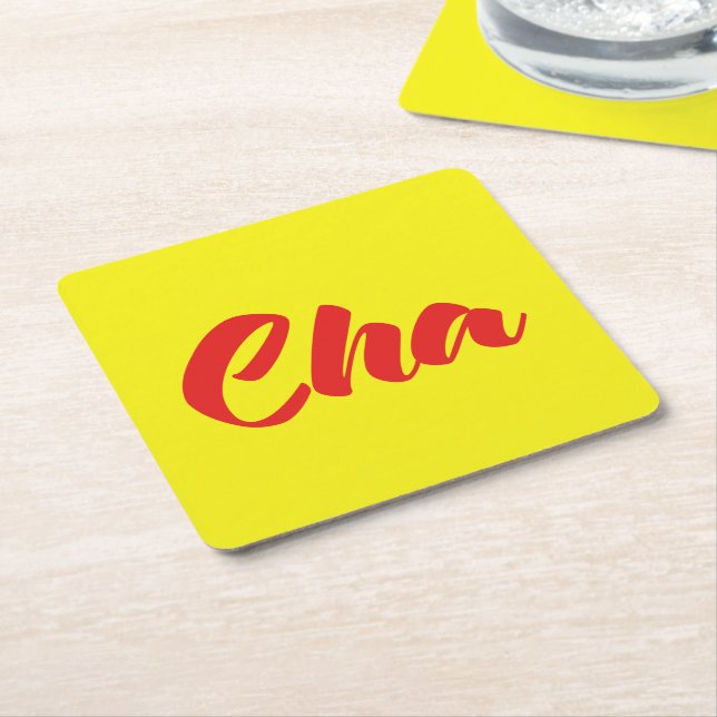 Posavasos Cuadrado De Papel Padre vietnamita - Lenguaje Cha ~ Tien Viene (En perspectiva)