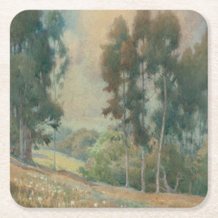 Posavasos Cuadrado De Papel Paisaje de primavera (1911)  Sereno paisaje de acu