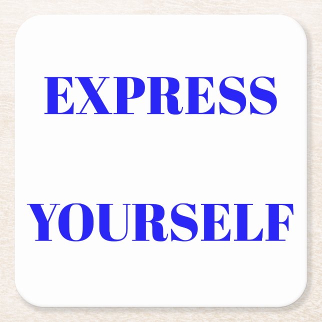 Posavasos Cuadrado De Papel Palabras motivacionales diseño inspirador lindo (Anverso)