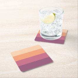 Posavasos Cuadrado De Papel Paleta de cosecha