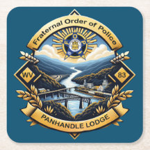 Panhandle Lodge 83 Coasters azul bg