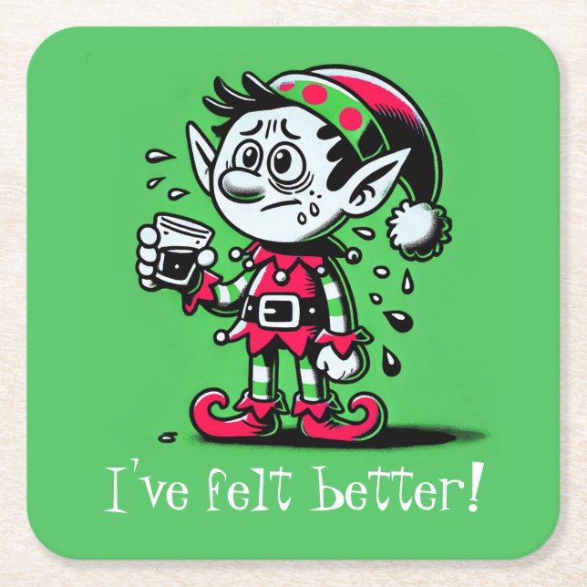 Posavasos Cuadrado De Papel Papel (Anverso)