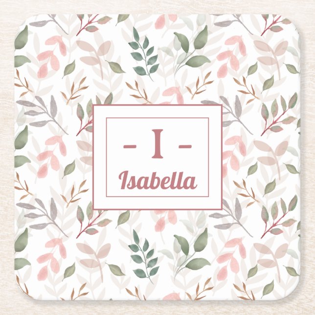 Posavasos Cuadrado De Papel Papel (Anverso)