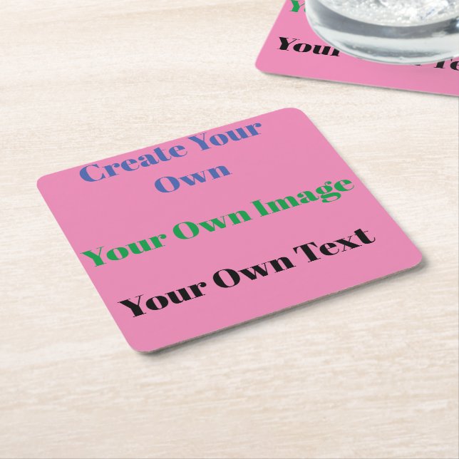 Posavasos Cuadrado De Papel Papel (En perspectiva)