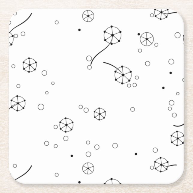 Posavasos Cuadrado De Papel Papel (Anverso)