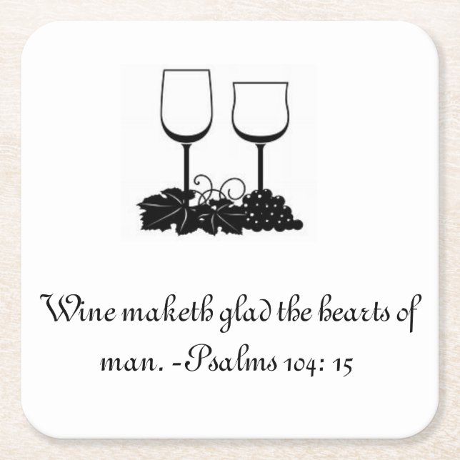 Posavasos Cuadrado De Papel Papel (Anverso)