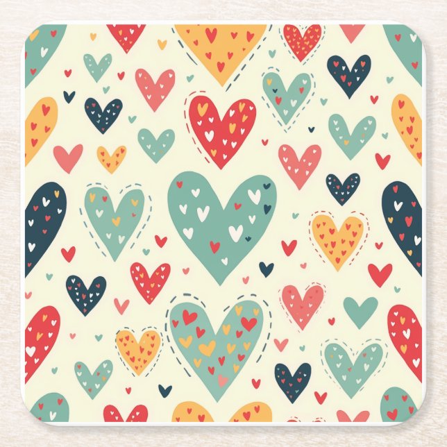 Posavasos Cuadrado De Papel Papel (Anverso)