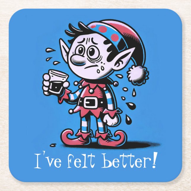 Posavasos Cuadrado De Papel Papel (Anverso)