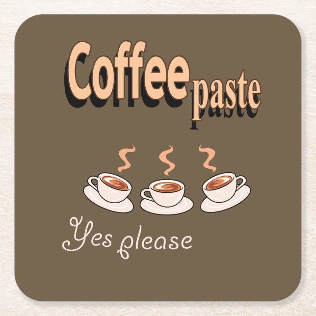 Posavasos Cuadrado De Papel Papel (Anverso)