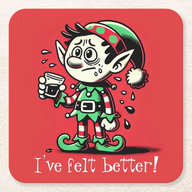 Posavasos Cuadrado De Papel Papel (Anverso)