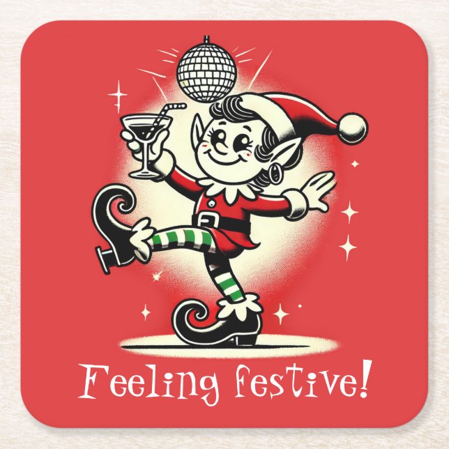 Posavasos Cuadrado De Papel Papel (Anverso)