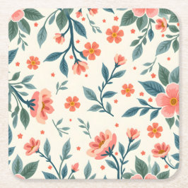 Posavasos Cuadrado De Papel Papel