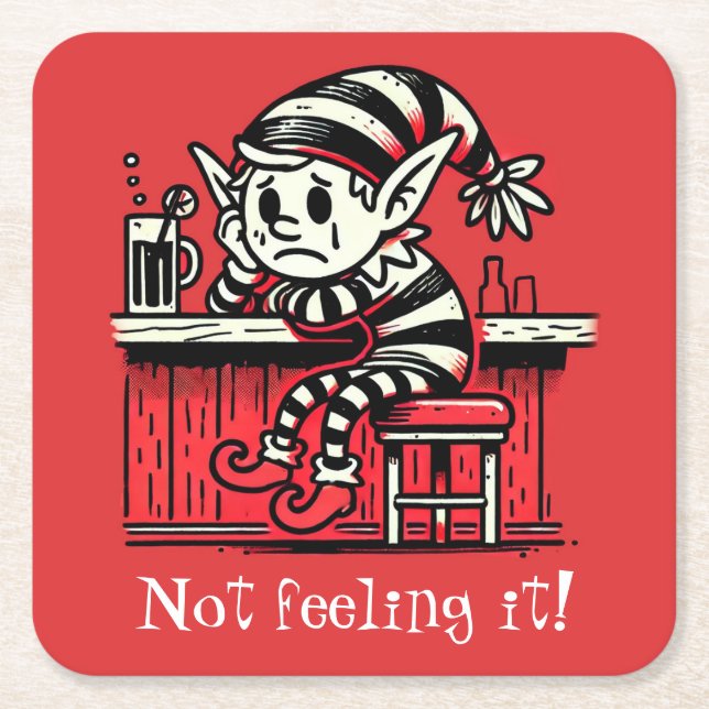 Posavasos Cuadrado De Papel Papel (Anverso)