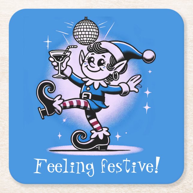 Posavasos Cuadrado De Papel Papel (Anverso)